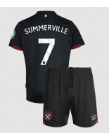 West Ham United Crysencio Summerville #7 Venkovní dres pro děti 2024-25 Krátký Rukáv (+ trenýrky)